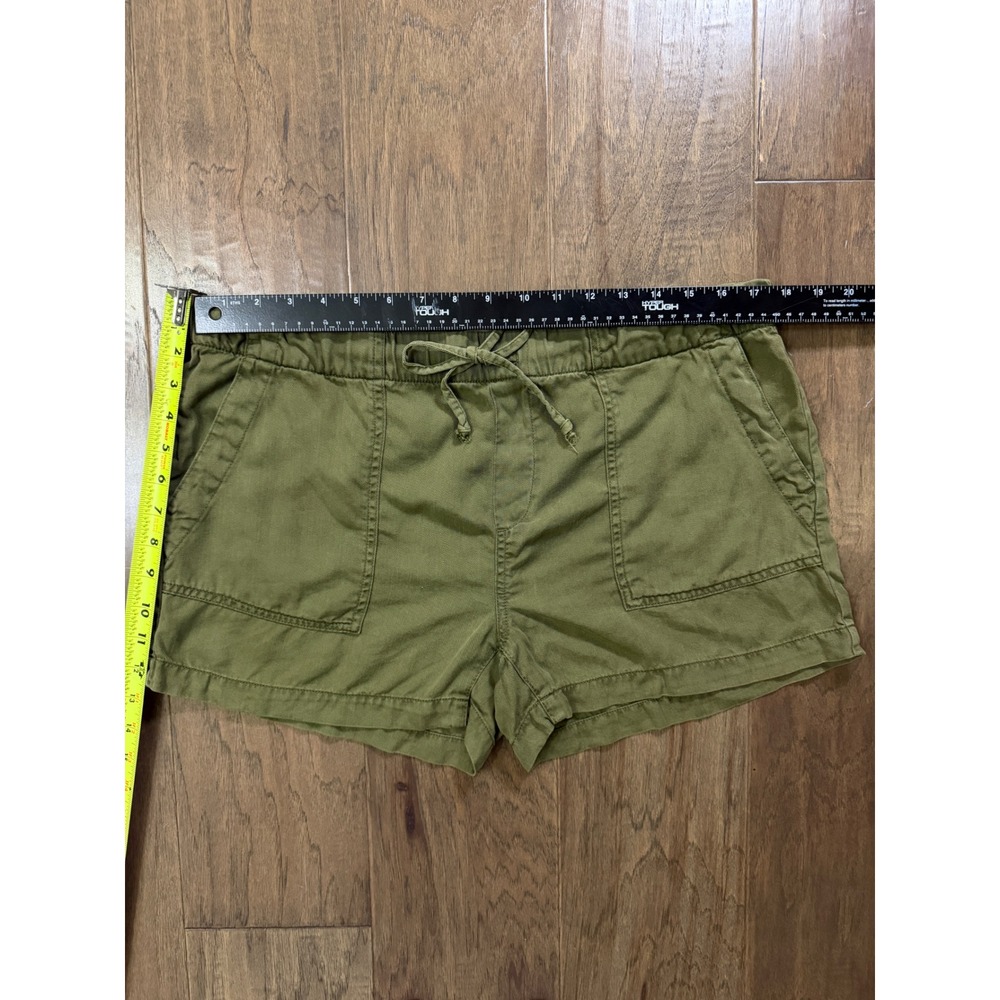 Gap Womens Olive Green Lyocell Utility Drawstring Shorts Size S Four Pocket - Picture 4 of 6